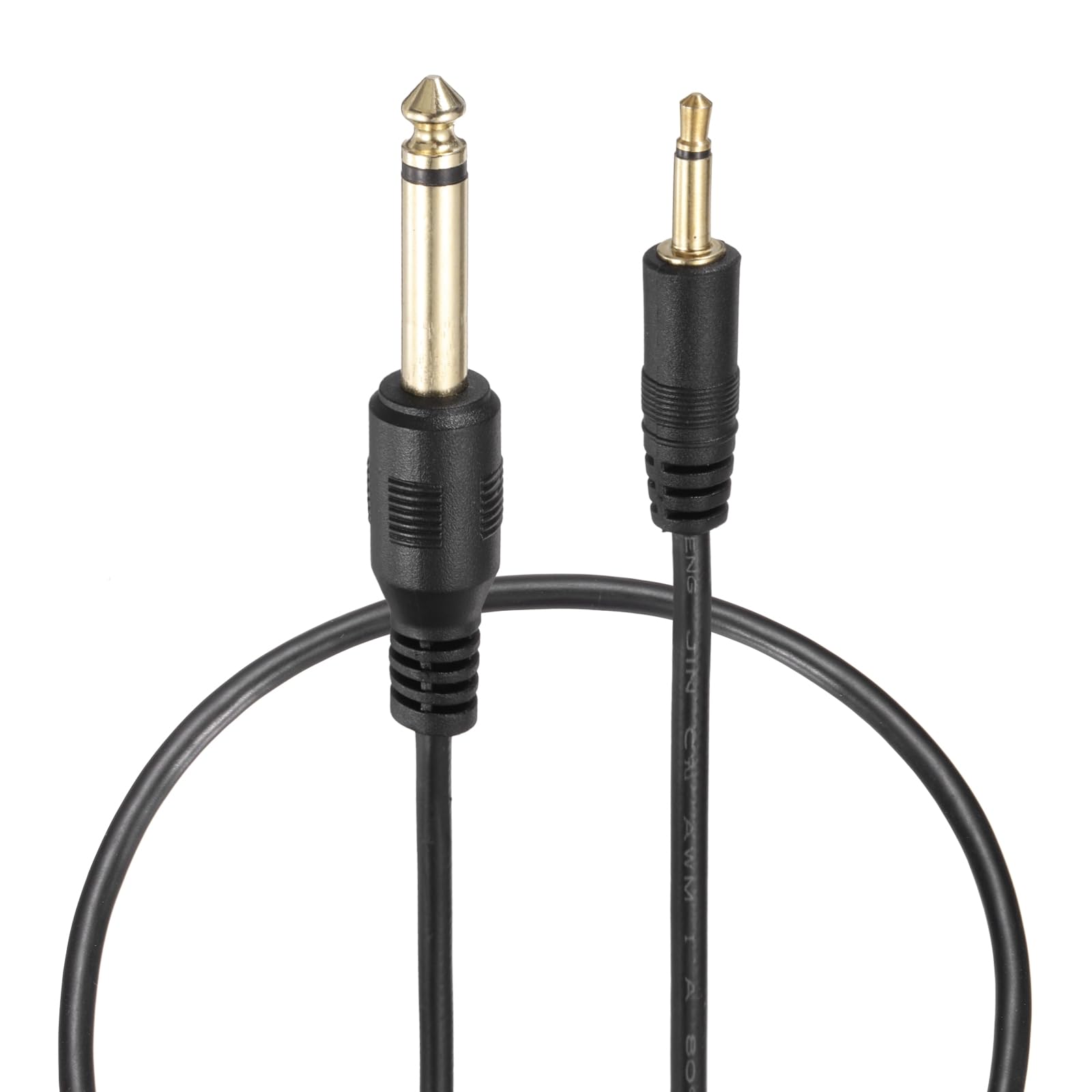 MECCANIXITY 1/8" to 1/4" 3.5mm to 6.35mm Aux Cable Replacement Audio Cord, 6.5ft 2 Pole Male to Male Wire, Stereo Sound Cable for Earphones, Smart