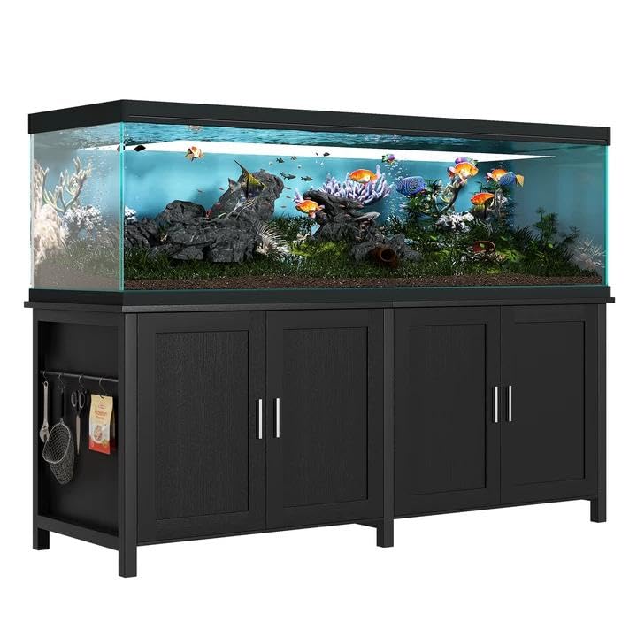 Miereirl 100-150 Gallon Fish Tank Stand, Heavy Duty Aquarium Stand,Fits 100/120/150 Gallon Tank Stand, Cabinet Storage for Fish Tank, Turtle Tank, Reptile Terrarium, 2200 lb Capacity