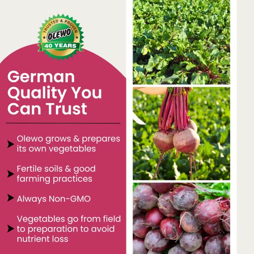 Olewo Original Red Beets for Dogs – Natural Anti Itch for Dogs, Dog Food Topper, Immune, Cleansing, Skin & Coat Support, Dehydrated Whole Food Dog Multivitamin, Fiber for Dogs, 2.2 lbs