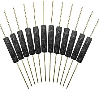 QitinDasen 12Pcs Premium GPS-14A Plastic Reed Switch, 2.5X14mm Contact Magnetic Reed Switch, Magnetic Induction Switch, Reed Contact Normally Open (N/O) Magnetic Control Switch