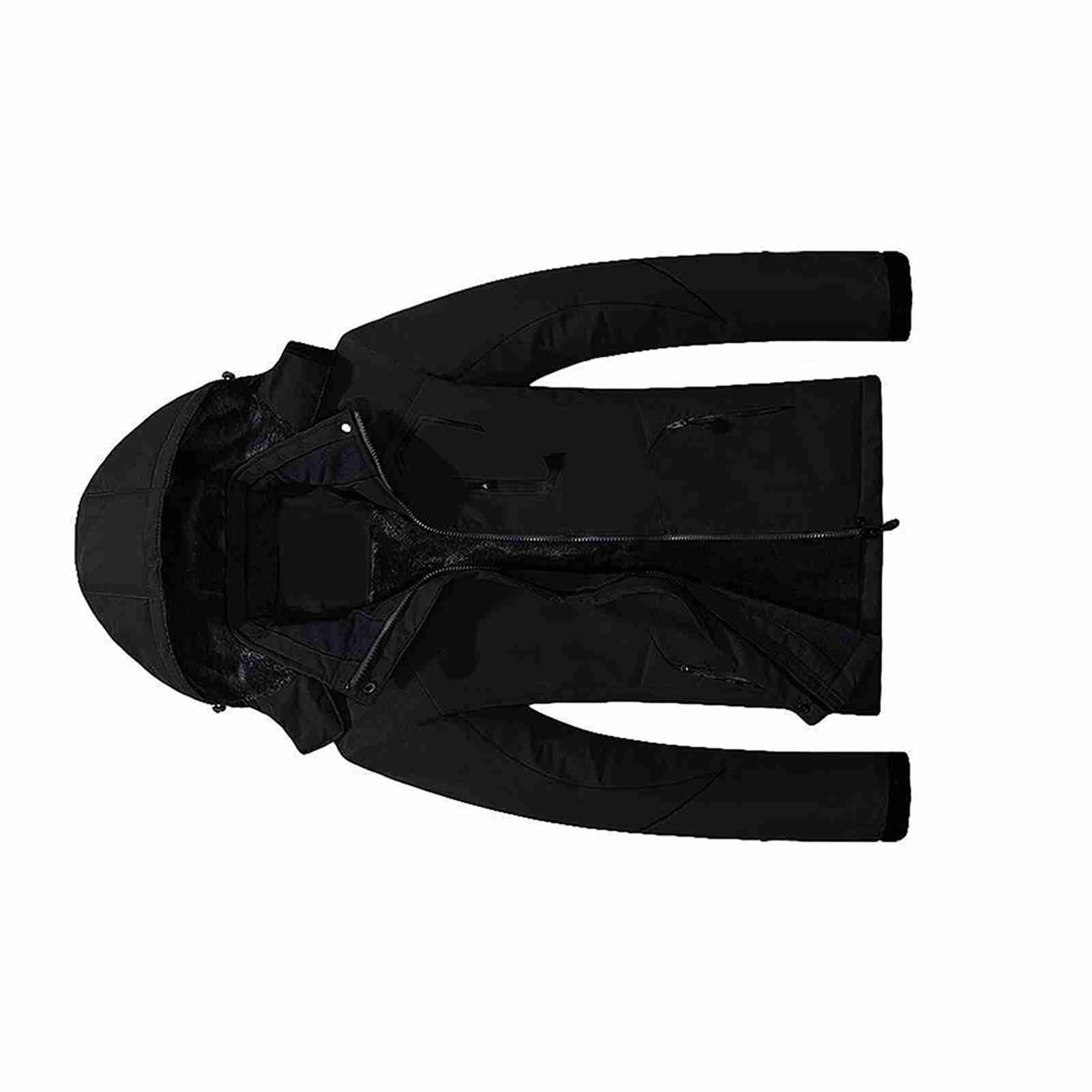 Veste de Montagne Coupe-vent pour Femme, Veste de Ski Chaude d'hiver avec Doublure Polaire pour Camping Randonnée Snowboard Cyclisme (2XL)