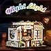 DIY Miniature House Kit,Tiny House Pet Shop with Furniture & LED,DIY Dollhouse Miniature Kit for Adults Teen,Mini House Building kit,3D Wooden Craft Mini Model Kit,Birthday Gifts Home Decor