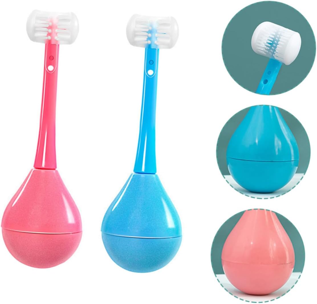 ORFOFE 2pcs Supple Bristles Boy Girl's Toothbrush Pack Tooth Brush Boys and Girls Useful Toothbrush for Oral Hygiene