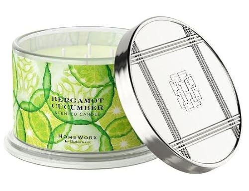 Homeworx By Harry Slatkin 4 Wick Scented Candle, 18 Oz, Bergamot Cucumber #TOP1