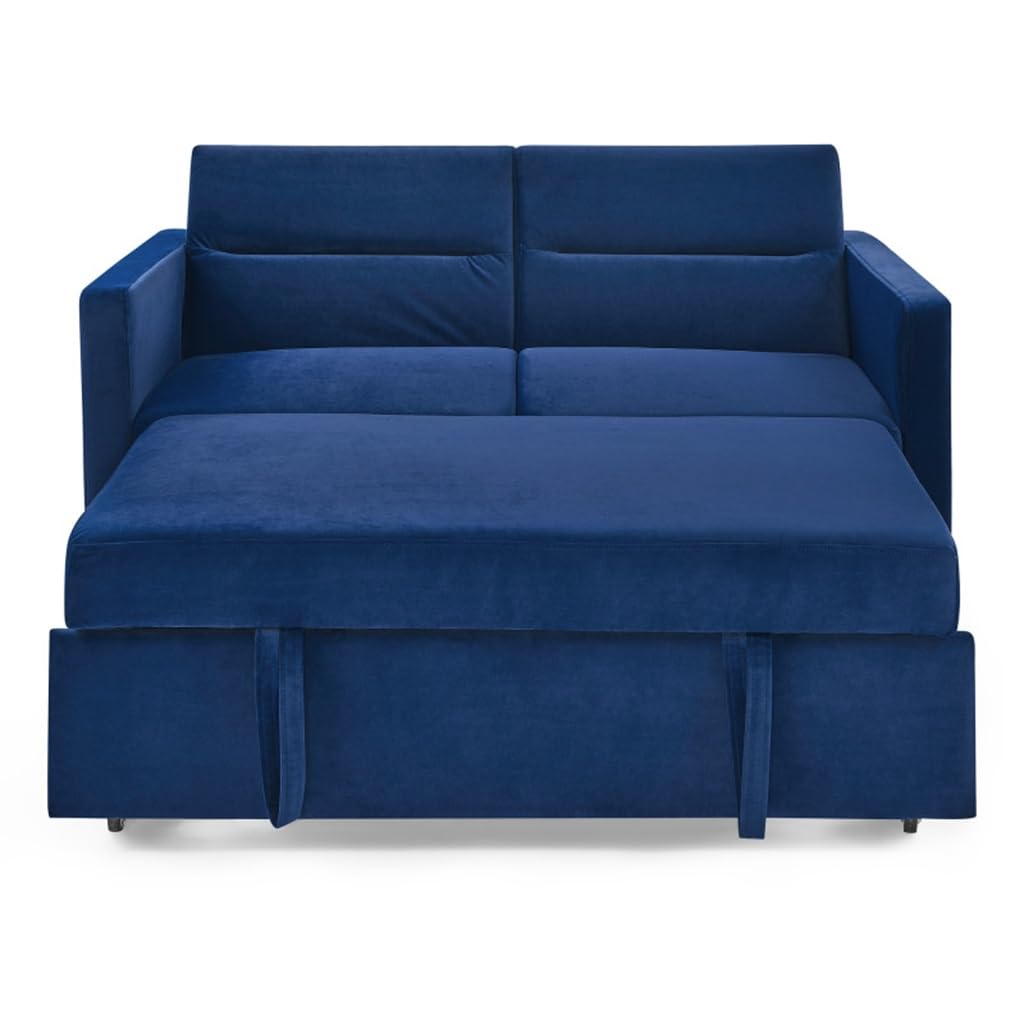 54 5 x33 x31 5 Loveseats Sofa Bed with Pull-Out Bed Adjsutable Back and Two Arm Pocket