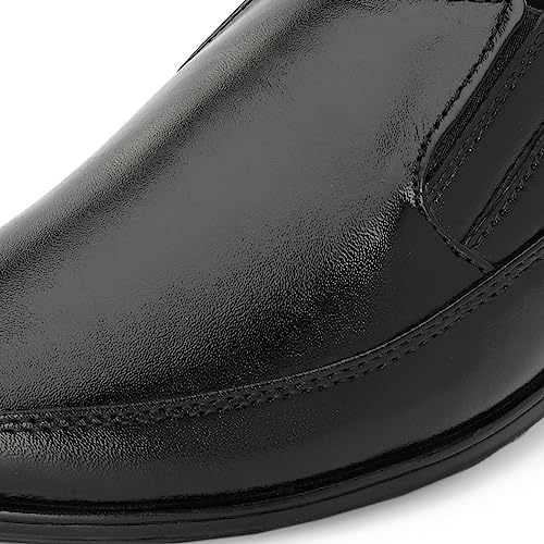 Image of Blue Leather by Centrino Genuine Leather Slip-On Men's Formal Shoe |Stylish with Soft Cushioned Insole|Trendy Non Lace-Up Design |Durable Leather with Anti-Skid Sole | Perfect for Formal Wear (3910)