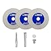 SHDIATOOL Diamond Glass Cutting Disc, 3pcs 40mm Mini Diamond Saw Blades with 1pc 6mm Shank for Tile Ceramic Porcelain Marble Granite Artificial Stone on Drill Machine Pack of 3