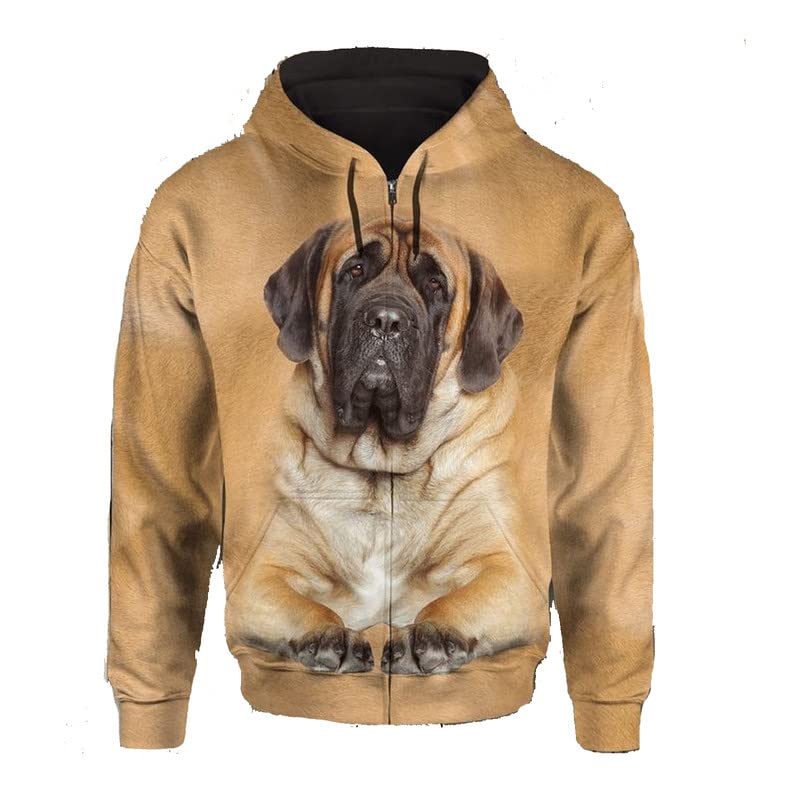 Sweatshirt Mastiff Brésilien zippé idéal pour vos balades canines en forêt