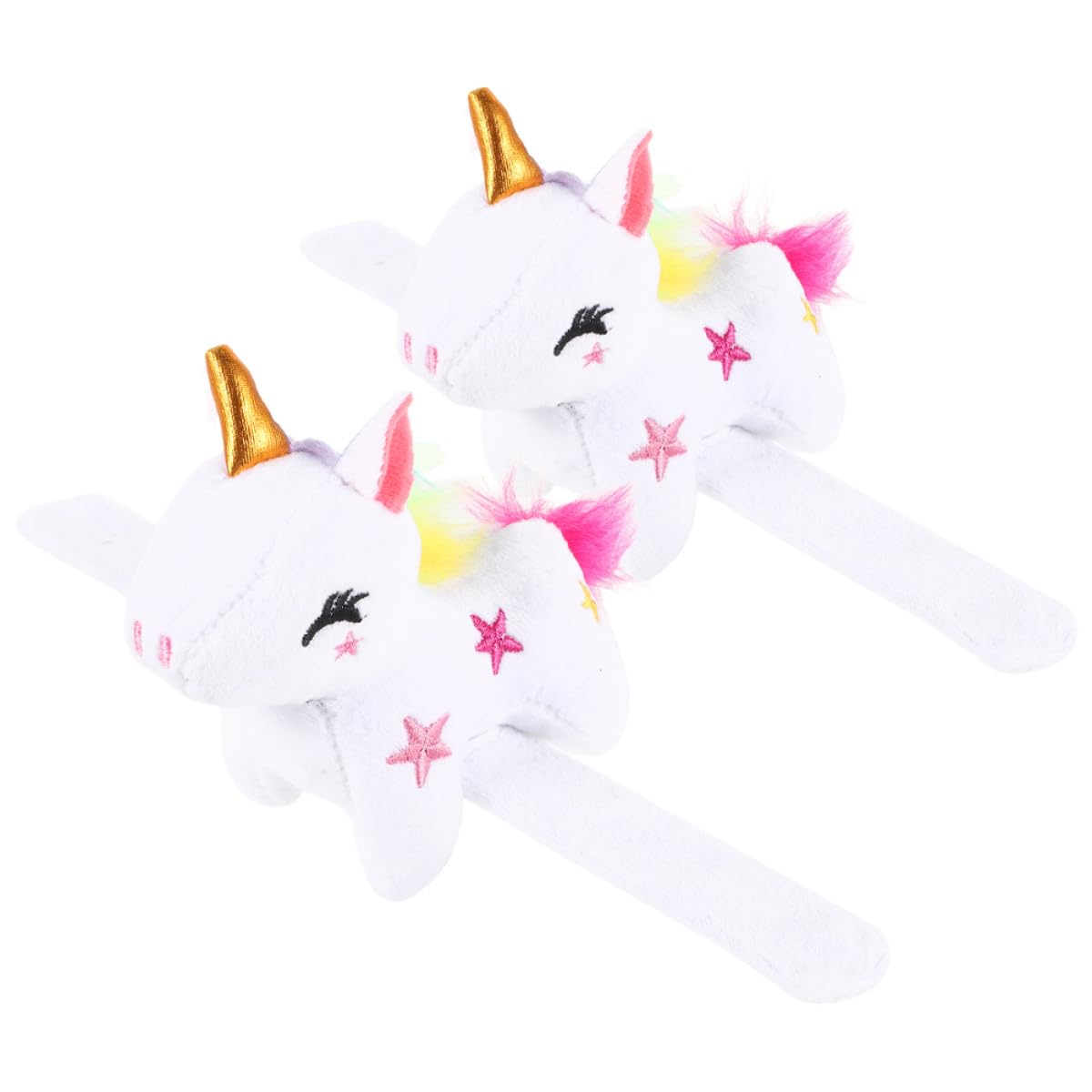 Pulseras de peluche de unicornio ORFOFE con dos unidades para fiestas 8