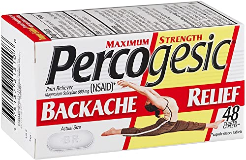 Percogesic Backache Relief Pain Reliever, Maximum Strength, 48 Tablets - Thumbnail 5