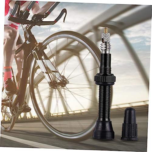 Válvula Tubeless para Bicicleta de Montaña GAROZATION Válvula Francesa Fácil Instalación Diseño Duradero Previene Fugas de Aire Compatible con Accesorios de Ciclismo Negro miniatura 4