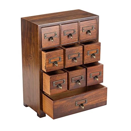 Primo Supply Traditional Solid Wood Small Chinese Medicine Cabinet l Vintage and Retro Look with Great Storage Apothecary Drawer Herbal Dresser l Great for Modern Things | Tall - Fully Assembled