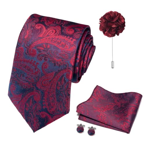 Image of joy alice 70 Colors Ties Set Men Mixed Color Necktie Handkerchief Cufflinks Brooch 3.15 Formal