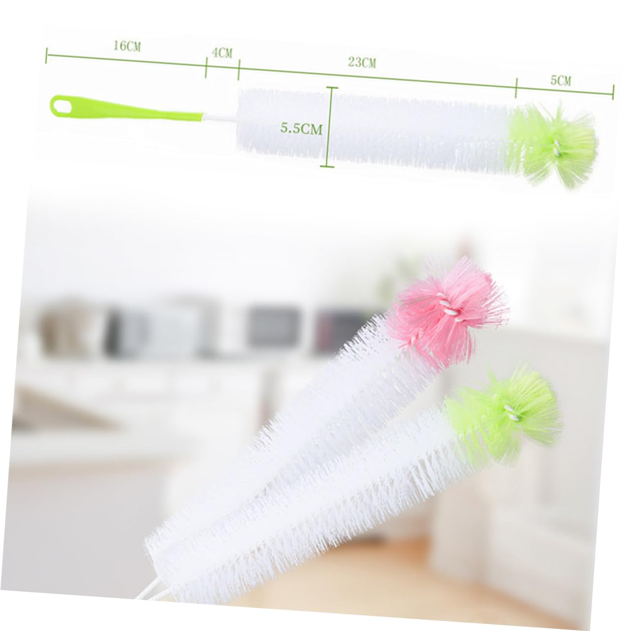 BESTYASH 2 Set Spazzole Per Bottiglie E Tazze Multifunzionali Casual Per Bottiglie Colore Casuale 3 Pezzi*2