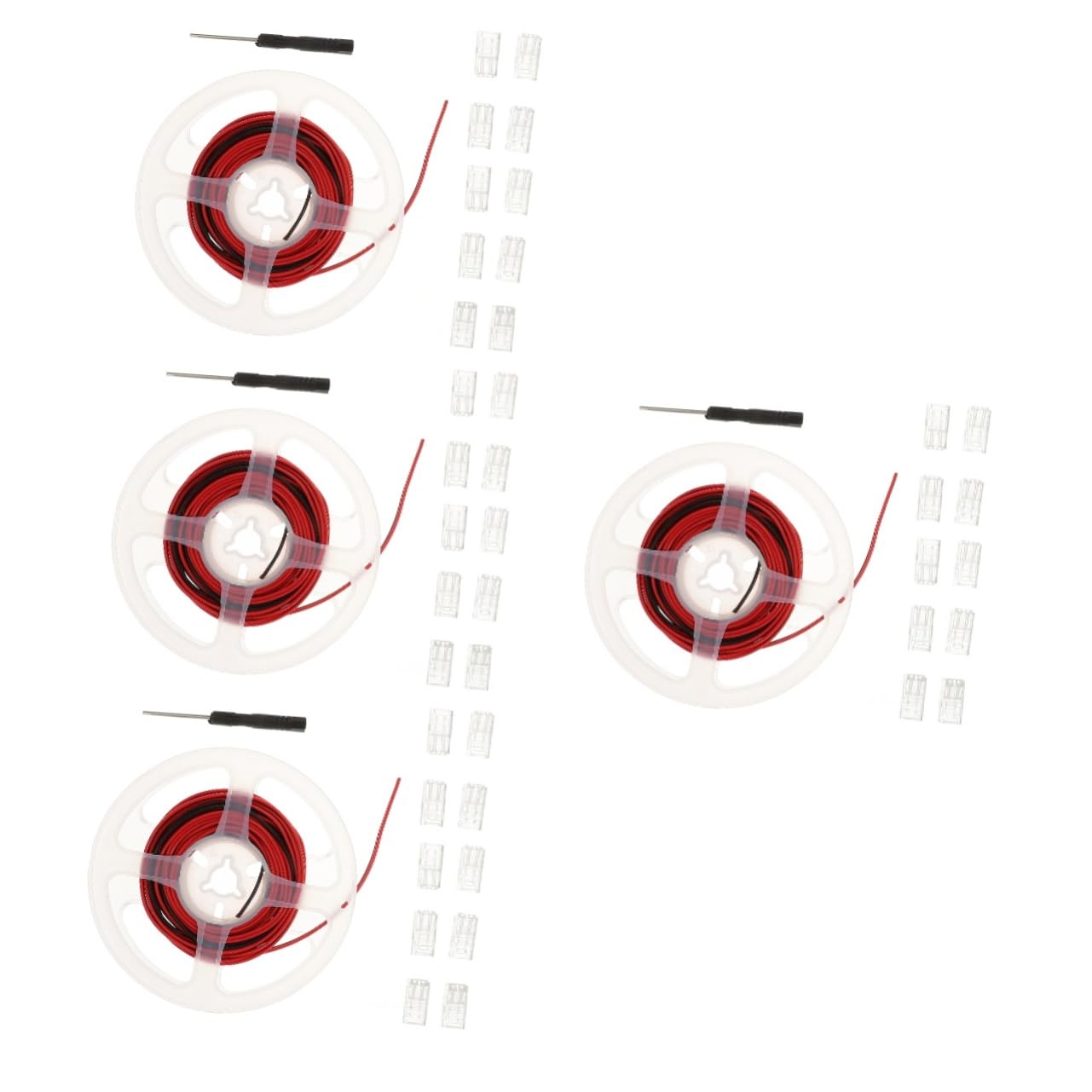 PRETYZOOM 4sätze Pin Lichtverbinder Mit -clips Kabel Und Schraubendreher Für -streifenanschlüsse Installieren Löten