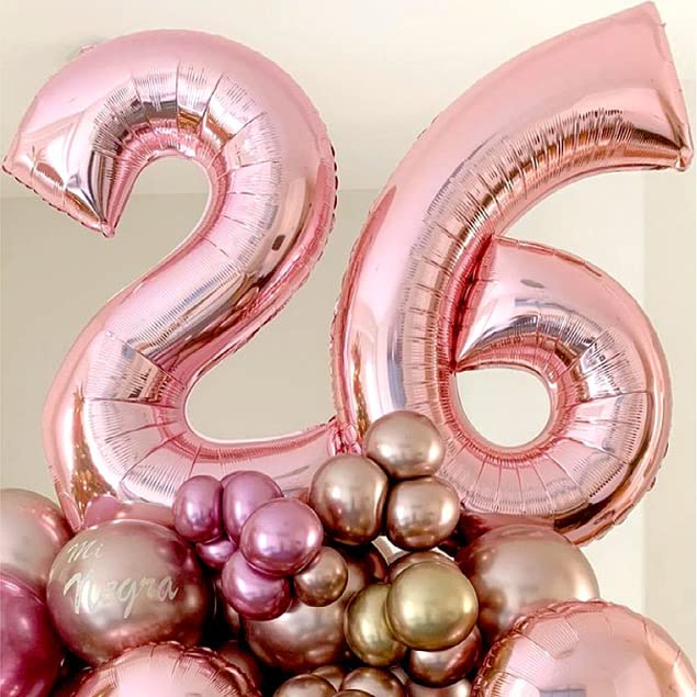 Rose Gold Number 15 Balloon - 40 Inch Foil Mylar - Self Sealing For Birthday, Anniversary Decor