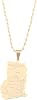 Stainless Steel Gold Color Ghana Map Pendant Necklaces Ghanaian Jewelry