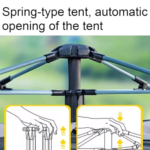 Carpa automática pop-up para camping portátil blanca miniatura 4