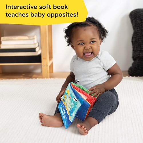 Image of Baby Einstein Ocean Explorers Ocean Opposites Soft Activity Book, Sensory Cloth Book with Textures & Mirror, 0-36 Months