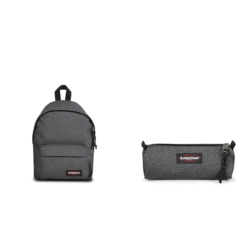 EASTPAK ORBIT XS Sac à Dos Mini, 27 L - Black Denim (Gris) & BENCHMARK Single Trousse, 27 L - Black Denim (Gris)