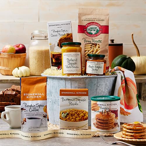 Stonewall Kitchen Regalo favorito de calabaza (cesta de regalo de 8 piezas)