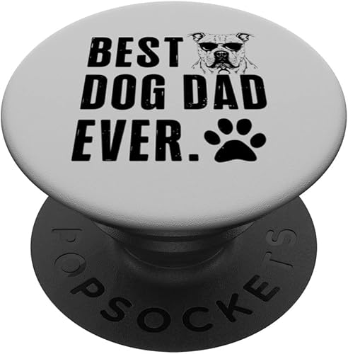 Dogo Argentino Daddy Dad Best Dog Dad Ever Men PopSockets Swappable PopGrip