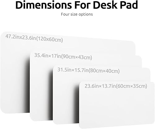 Miniatura 8 de YSAGi Protector de escritorio de cuero, tapete de oficina, alfombrilla grande para mouse, antideslizante, de piel sintética, escritorio para laptop,