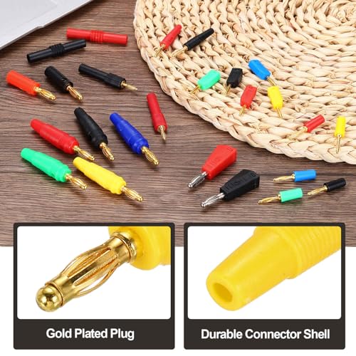 MECCANIXITY 10 Piezas Conectores Banana 4mm Amarillo miniatura 3