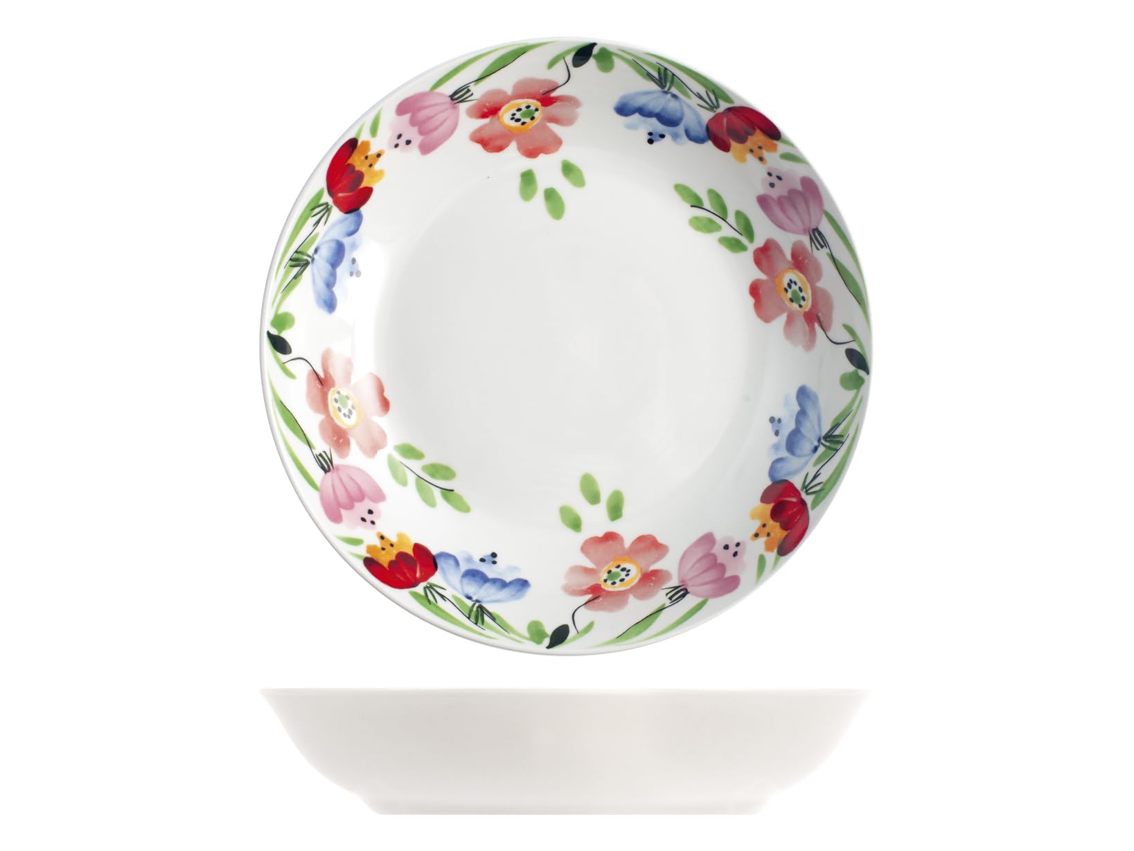 H&H, servizio tavola coupe Nuveau, 18 pezzi, in pocellana, decorato, lavabile in lavastoviglie