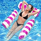 Luftmatratze Pool, Pool Spielzeug Luftmatratze Wasser, Pool Zubehör Spaß Wasserhängematte, Luftmatratze Pool Erwachsene, 4 IN 1 Wasserspielzeug für Sessel Hängematte Matratzen Sitz (Rosa)