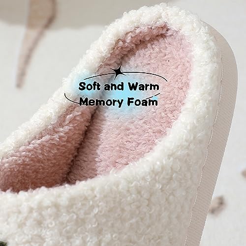 FAYUEKEY Spooky Pumpkin Slippers for Women Men House Memory Foam Fuzzy Halloween Ghost Holiday Bedroom Slippers2