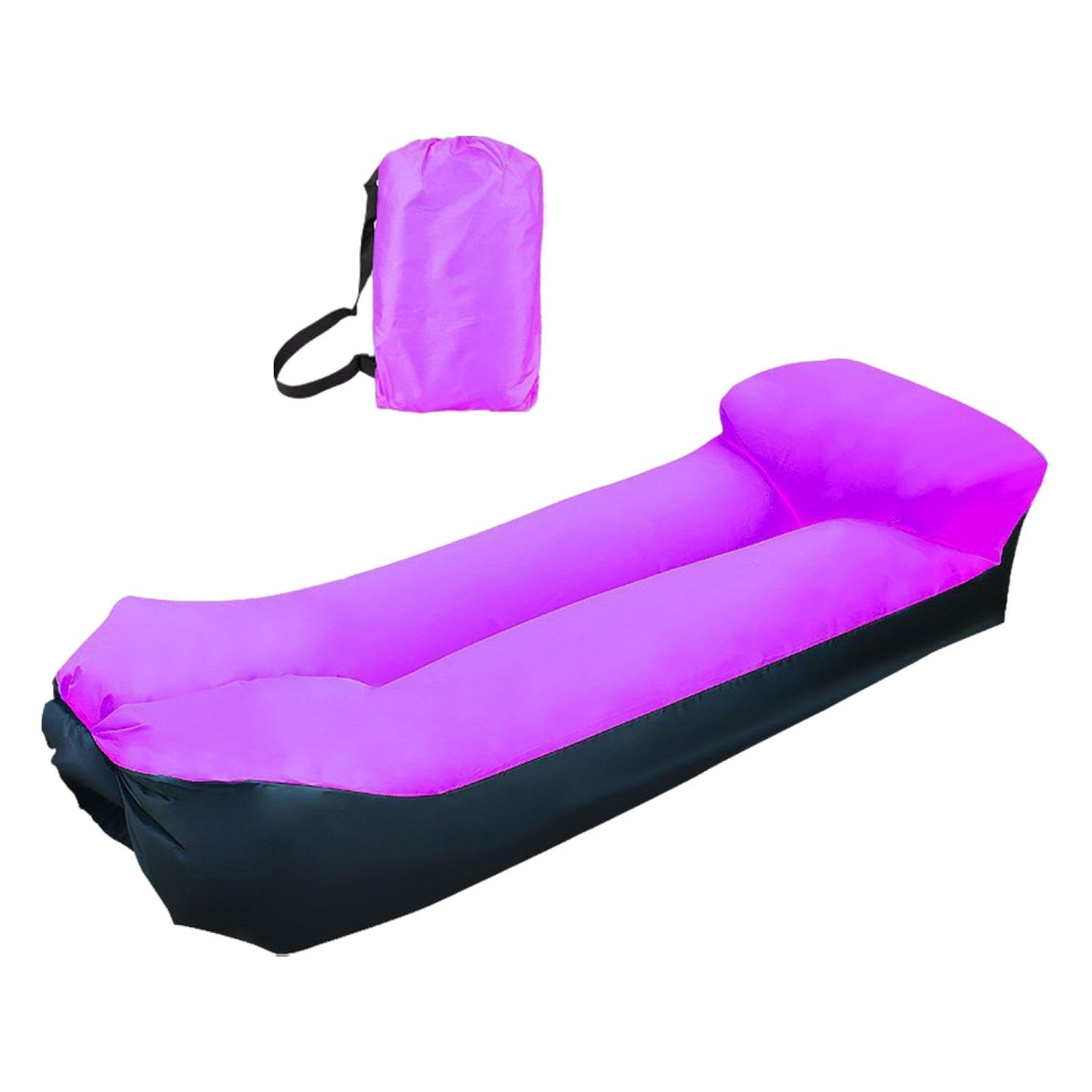 Inflatable Lounger Trendy Inflatable Chair for Adults & Kids Beach Traveling Violet Home & Garden | Furniture | Beds & Mattresses | Inflatable Mattresses Airbeds-image-16