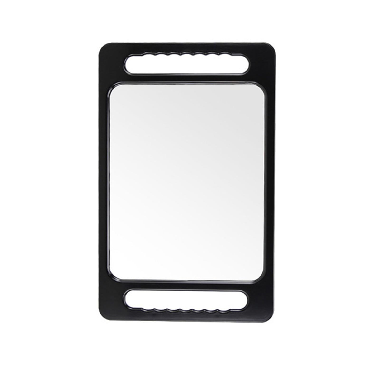 Hand Mirror with Double Handle Handheld Barber Hair and Beauty Salon Hair Cutting Mirror