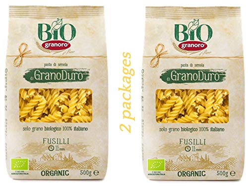 Pasta Granoro Organic Fusilli 500gr 17.6oz - 2 packages