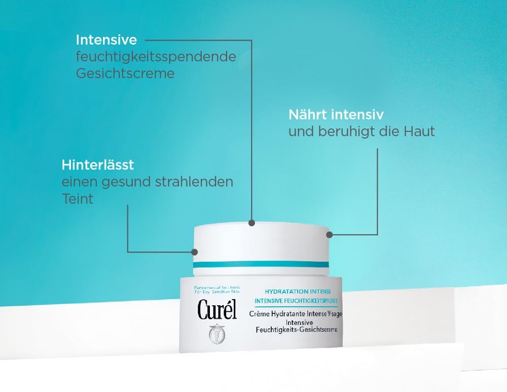 Curél - Set di benefici per la cura del viso, idratante, contenuto: essenza idratante, 150 ml + crema per la cura del viso, 40 g, con ceramidi, per pelli secche e sensibili