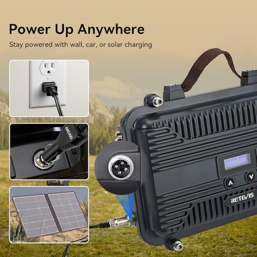 Image of Retevis RT97S GMRS Repeater, RT97 Upgraded Version, Radio Repeater, Full Duplex Long Range, Compatible with Raspberry Pi, Portable, LCD Screen,for Remote Area, Emergency Rescue, Logistics(1 Pack)