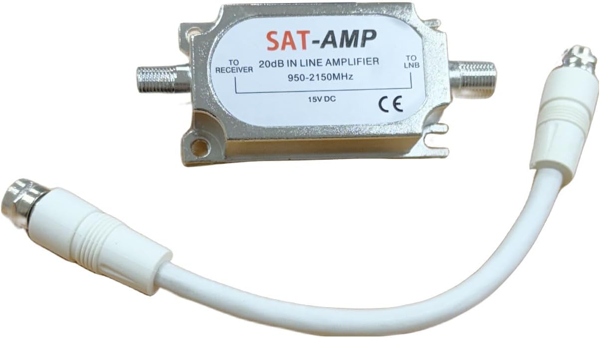 electrosmart Easy Fit Satellite Signal Amplifier Booster & Patch Lead Amazon.co.uk