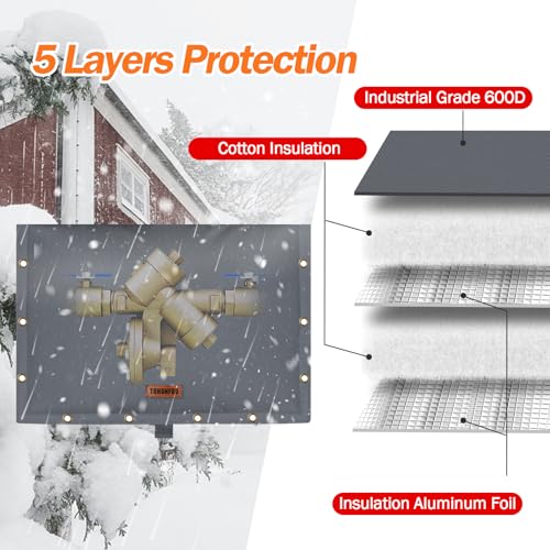 Image of Backflow Preventer Insulation Cover for Vacuum Breaker, 21 inch W x 16 inch H, Grey