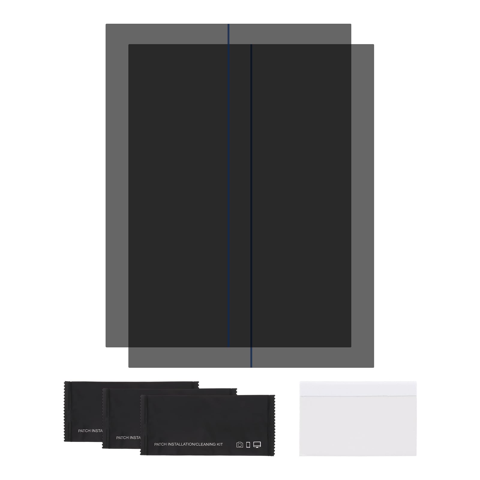 sourcing map 2 Set Polarized Film, 9.7" Adhesive Polarized Sheets Linear Polarizing Filter with Cleaning Kit Scraper for LCD Screen Repair Physics Education, 90 Degree