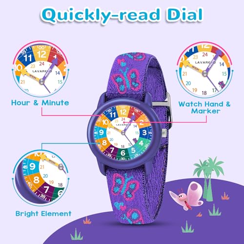 Kids Watch with Elastic Fabric Strap, Waterproof Analog Watch for Kid Ages 3-12 | Kids First Watches | Fun Learning Timepiece | Ideal Gift for Toddler & Children4