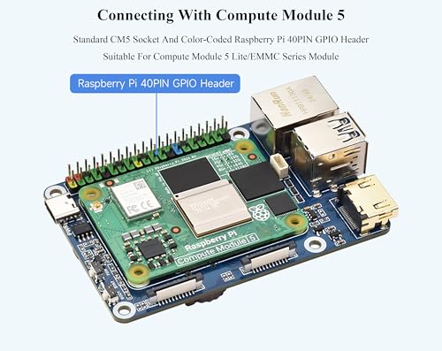 Mini Base Board Raspberry Pi Compute Module 5 carte compacte avec interface PCIe et 2xMIPI