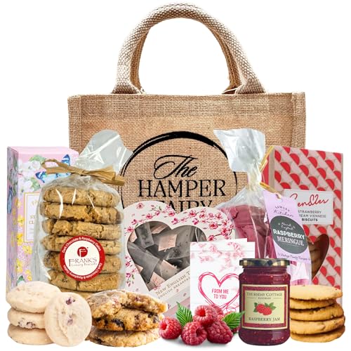 Afternoon Tea Hamper Gift with Artisan Biscuits, Tea, Jam and Meringue - Gifts for Mum, Birthday Hampers for Women, Grandma Gifts, New Mum, Anniversary, Thank You Hamper - by The Hamper Fairy