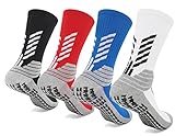 MOHSILY Grip Socks Youth Grip Socks Mens Non Slip Skid Grippy Soccer Training Equipment Running Hiki
