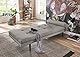 ATLANTIC home collection Polsterliege Bergen mit Kissenrolle, 85/200cm, Grau