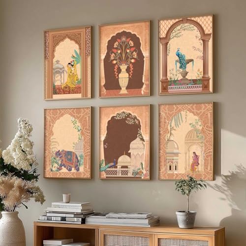 Image of kotart Painting for Wall Decoration - Pichwai Wall Art Painting for Living Room Bedroom Office Room Decor - Premium Digital Paintings with Frame for Home Decoration (10X13 INCH, B)