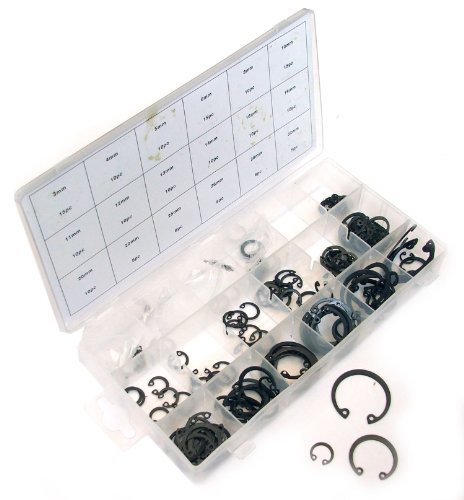 Toolzone 180pc 3-32mm Internal Circlips, Black - Image 2