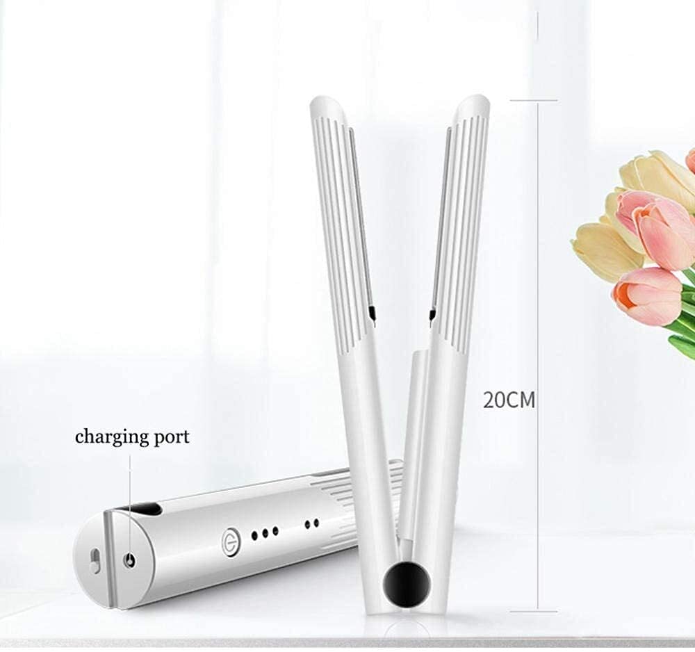 Prostownica do włosów Professional 2 w 1 Ceramiczne Żelazko płaskie, Curling Tongs Bubble Bubble Tool Styling Tourmaline Ceramic do długiego włosów Ładowanie USB i ładowalności przenośne