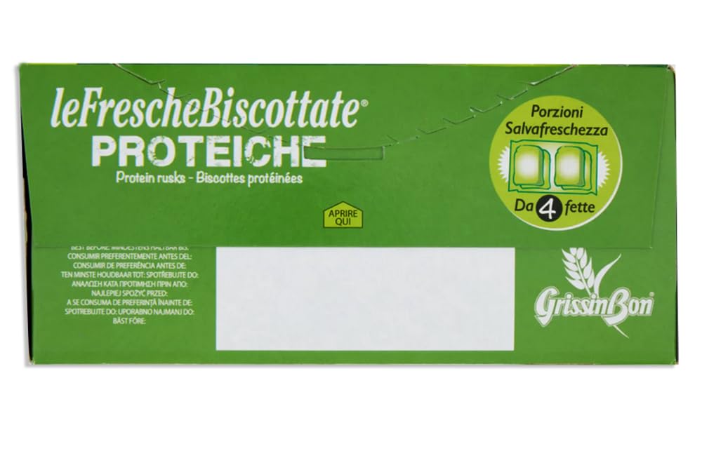 4X GrissinBon Le Fresche Biscottate Proteiche Fette Biscottate con Proteine in Porzioni Salva Freschezza 250g