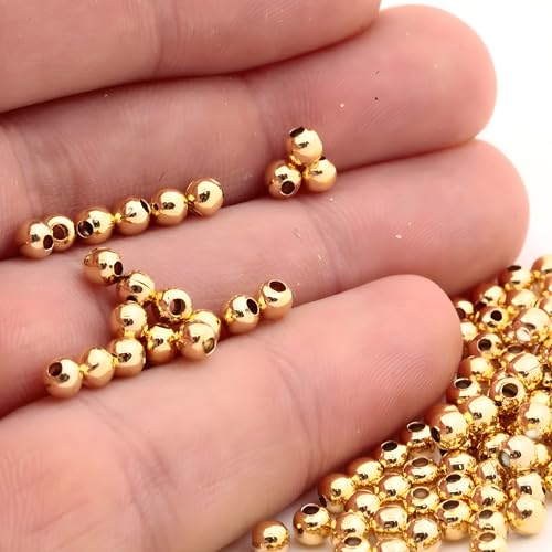 Image of 5800 Pcs Golden Pearl Beads for Jewellery Making Kit | Bead Bracelet Making for Women Girls Kids | Crystal Beads for Craft | Pearls for Craft | 4mm | 200g