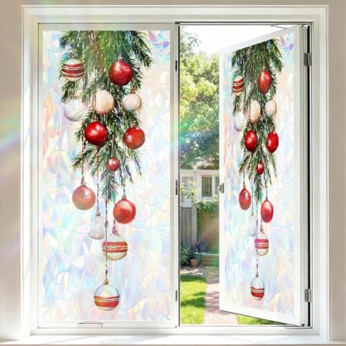 Image of Christmas Ornament Ball Pine Branch Holographic Film 17.32x39.37